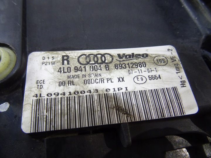 фото №9, Лампа правый перед audi q7 ксенон 4l0941004b