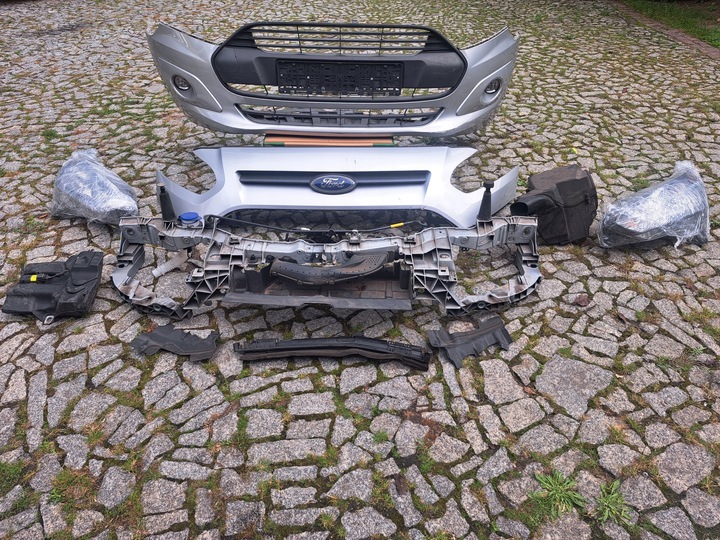 фото №1, Ford connect mk2 13-18 pas переднее бампер решётка радиатора замок лампы перед противотуманные фары