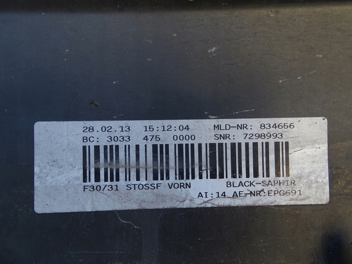 фото №13, Бампер перед переднє решітка чорний sapphire 475 bmw f30 f31 sport