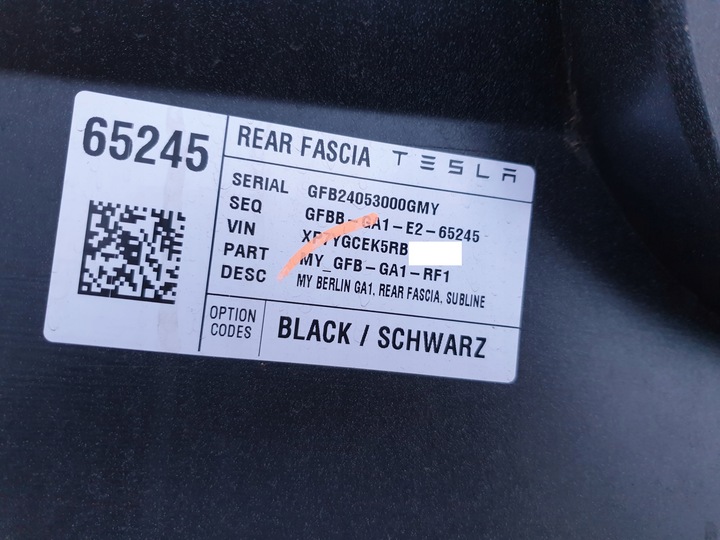 фото №8, Tesla модель y 20 2020 бампер задний зад