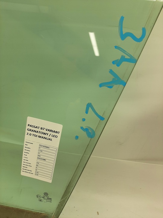 фото №2, Vw passat b7 варіант скло бокова двері лівий ліва перед передня