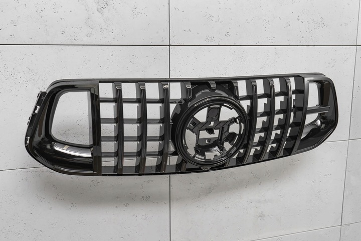 фото №10, Mercedes gle w167 2019+ решётка радиатора panamericana gt brabus стиль чёрный з камера