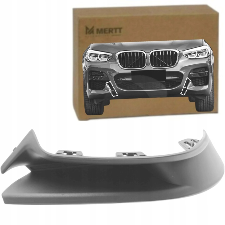 фото №1, Лівий нижній спойлер решітка решітка заглушка бампера перед bmw x3 g01 x4 g02