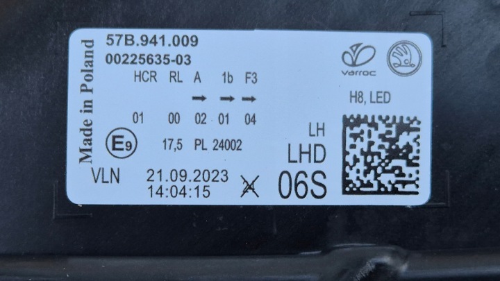 фото №13, Фара ліве фара повний led skoda karoq рестайлінг 2021- oem номер 57b941009 нова !!!!