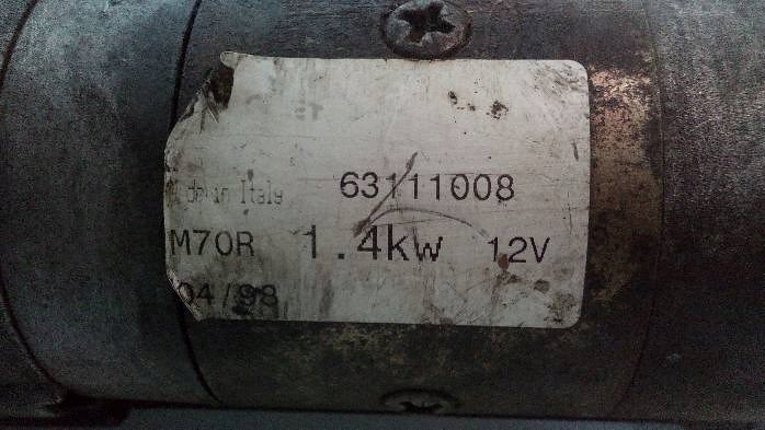 фото №6, Стартер fiat siena 1,6 b 63111008