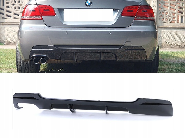фото №12, Bmw e92 e93 m набір 2007-2013 чорний блиск дифузор заднього бампера