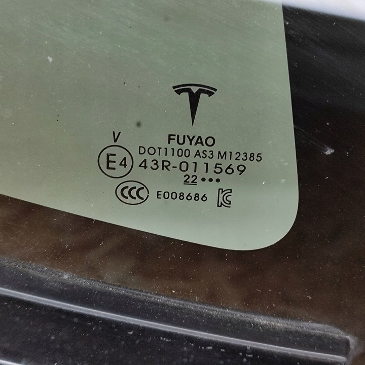 фото №7, Tesla модель y 2019 права сторона скло кузовна двері задніх