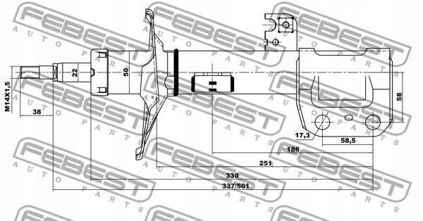 фото №4, Амортизатор переднє правий febest 01665184fr