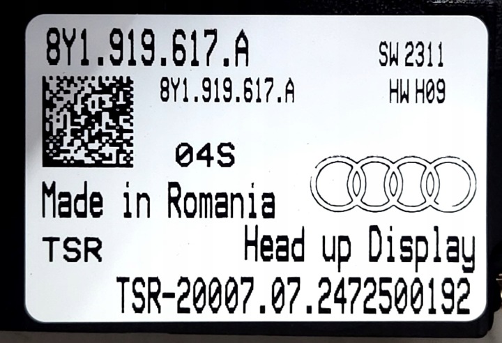 фото №16, Head up hud audi a3 rs3 8y 8y1919617a