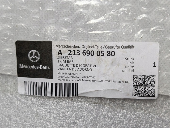 фото №8, Mercedes w213 планка скла ліва зад a2136900580 нова оригінал