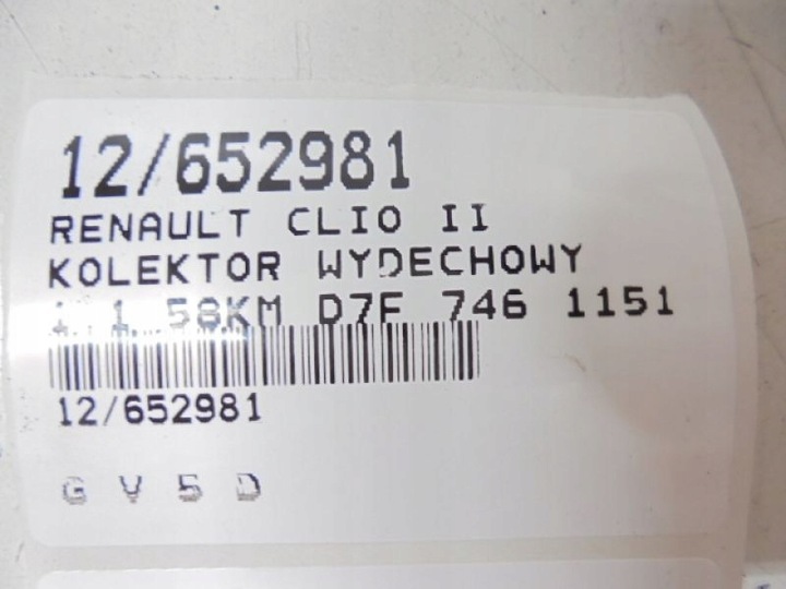 фото №10, Clio ii колектор випускний 115118 1,2 16v