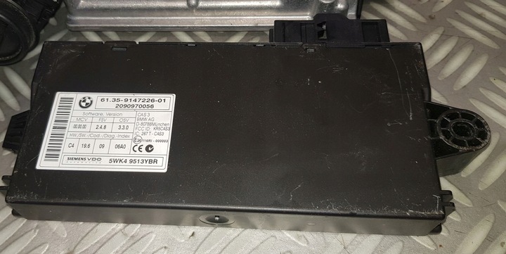 фото №5, Bmw e60 525d 3.0d 197km набор стартовый компьютер двигателя cas3 ключ 8506951