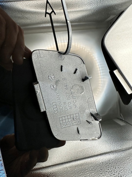 фото №14, Заглушка hak / hol перед a6 c6 s6 allroad face-lift серебряный ly7w