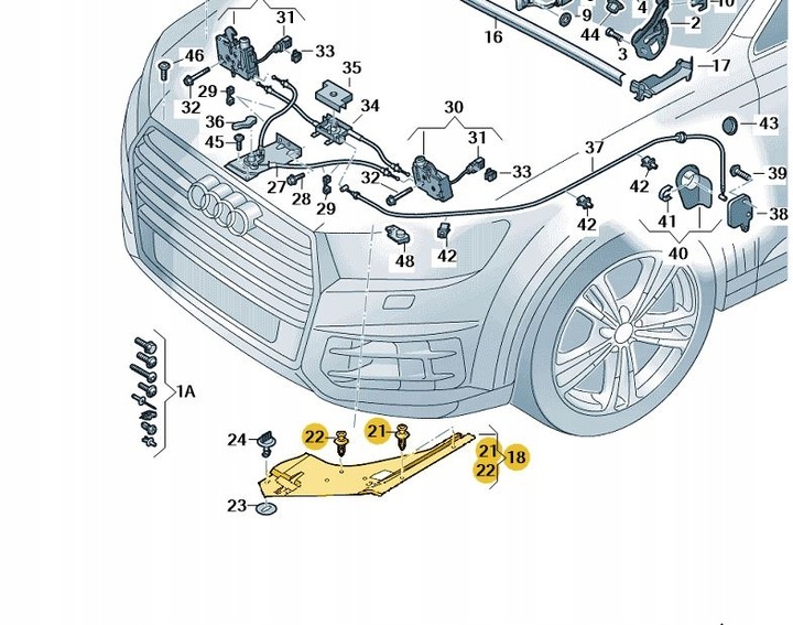 фото №5, Захист фара накладка ліва audi q7 4m0805285a