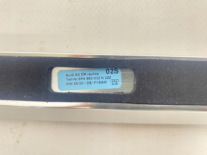 фото №13, Рейлінг даховий праві хром оригінальний номер audi a3 8p4860022n2zz