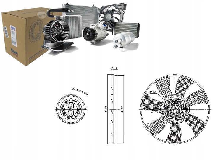 фото №1, Зчеплення вентилятора радіатор з вентилятор mercedes sprinter 3.5-t