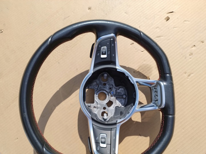 фото №8, Кермо шкіра мульті пелюстки червона nić vw golf vii 7 gti