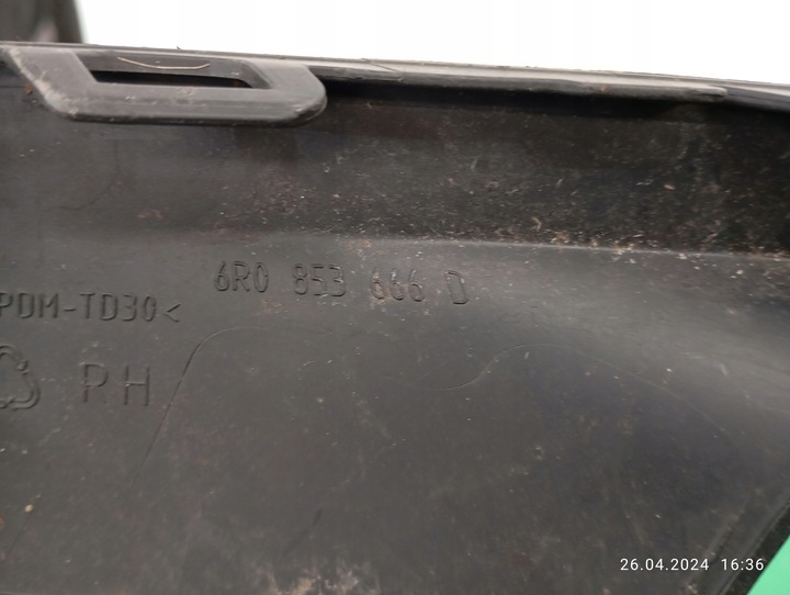 фото №10, Решётка решётка бампера правая volkswagen polo v 6r0853666