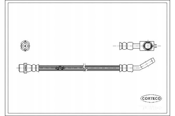 фото №1, Шланг гальмівний corteco 8d0611775f 8d0611775g 8d