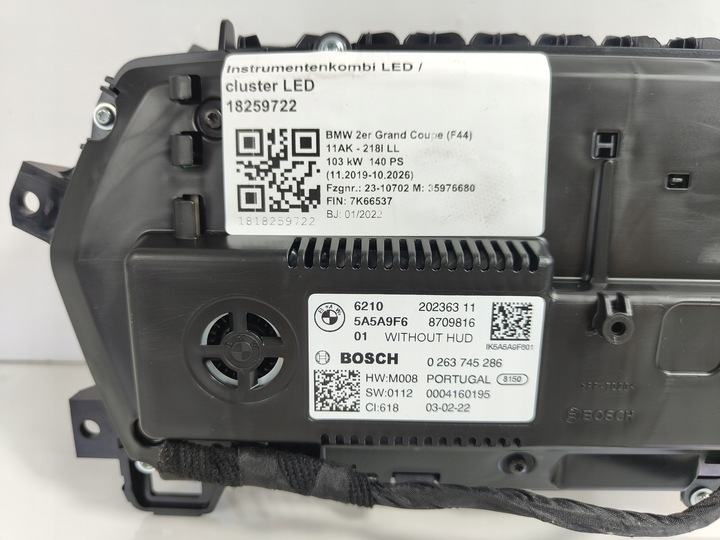 фото №8, Bmw f40 f44 z4 g29 спидометр приборы led 5a5a9f6 виртуальный