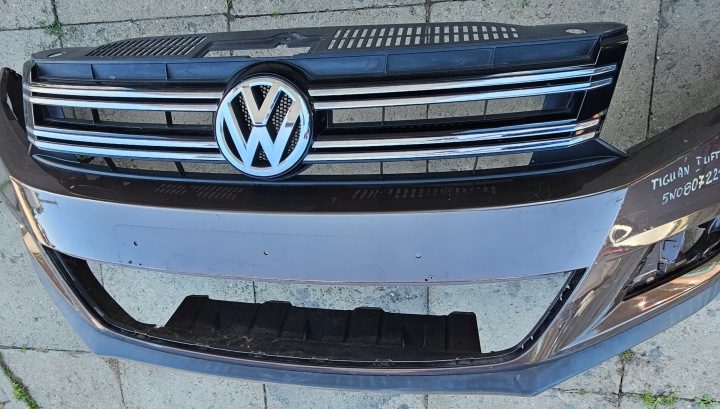 фото №10, Vw tiguan 5n0 рестайлінг 10-13 бампер перед передній + решітка