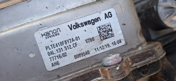 фото №14, Vw t6 crafter ii 2.0tdi радиаторов выхлопных газов клапан egr 04l131512cf