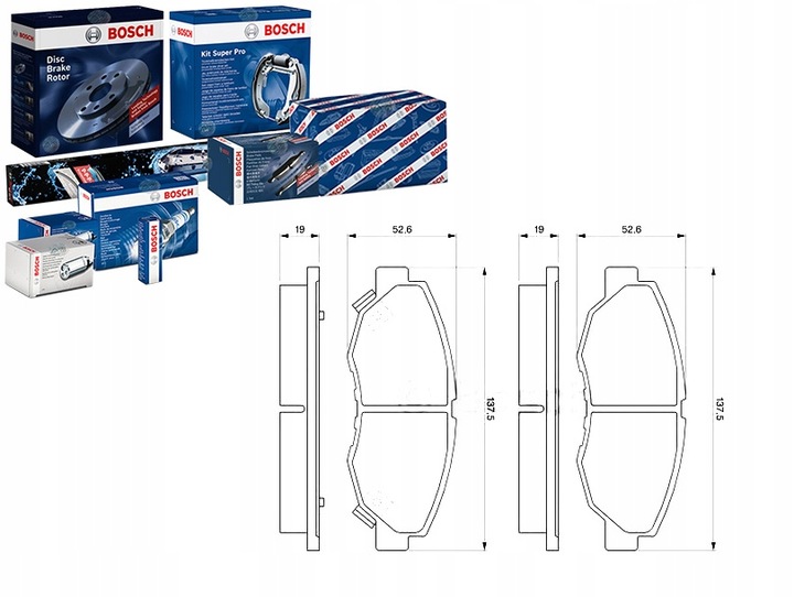 фото №1, Комплект гальмівні колодки гальмівних bosch 572349b p28042 l