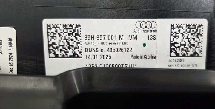 фото №16, Торпедо консоль проекционный дисплей audi q6 e-tron 85h857001m ivm
