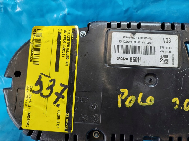 фото №9, Спідометр  манометр polo 6r 2011 r 1.2 b 6r0920860h