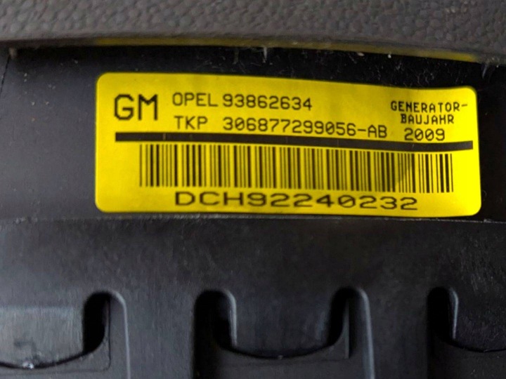 фото №6, Повітряна подушка кермо opel astra h рестайлінг 2009 93862634