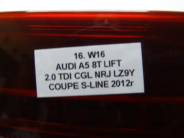 фото №8, Лампа ліва лівий зад w крило led audi a5 8t rs5 рестайлінг 3d купе 8t0945095h