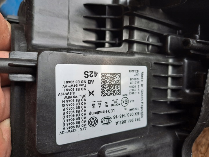 фото №9, Vw touareg 3 iii корпус лампи права matrix led ful