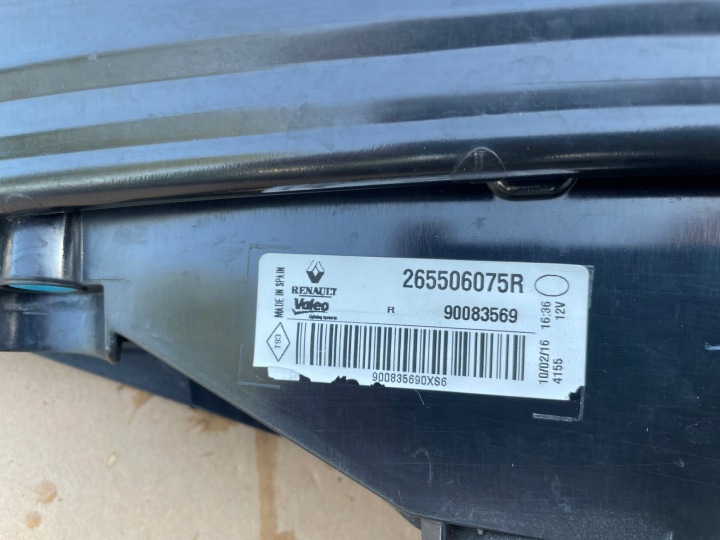 фото №10, Renault megane iv hb 5d фара зад задняя w крышка багажника l 265550248r p 265506075r