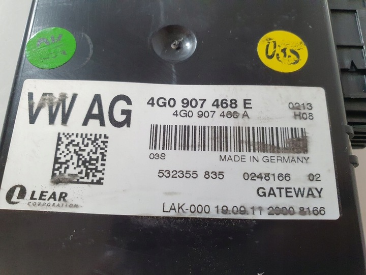 фото №8, Audi a6 a7 s6 s7 rs7 модуль блок керування шлюз 4g0907468e оригінал супер стан