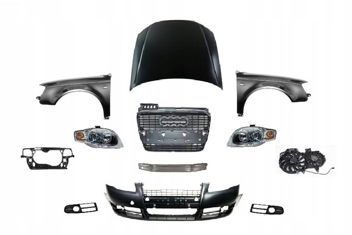 фото №1, Audi a4 b7 перед капот крило бампер лампа pas