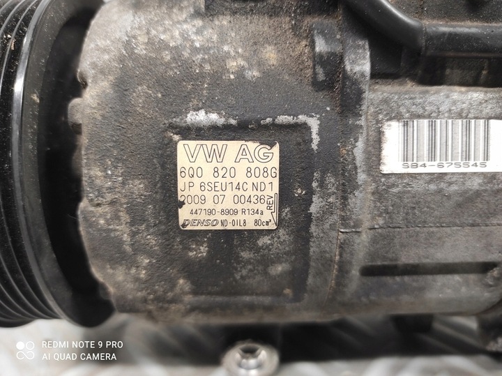 фото №10, Компрессор компрессор кондиционера seat ibiza iv skoda fabia ii vw polo v 1.2