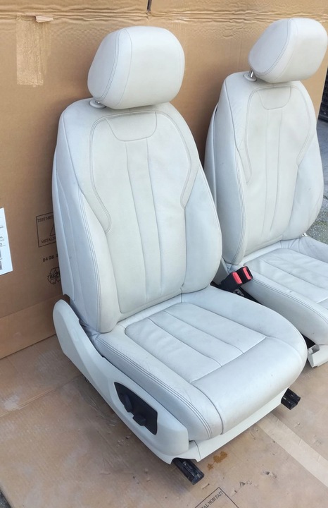 фото №9, Bmw x5 f15 сидіння диван обшивки перед зад комплект 7 осіб isofix світлий krem