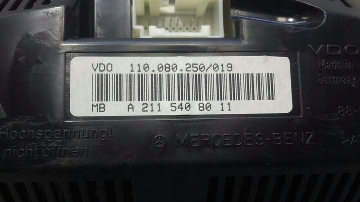 фото №7, Mercedes e55 w211 speedometer a2115408011 instrument кластер amg mph m113.