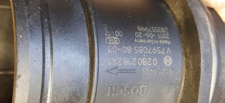 фото №7, Витратомір повітря 1.6thp peugeot 508 ii 0280218241