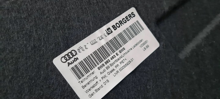 фото №10, S5 8w рестайлинг a5 обивка пол багажника sportback 8w8863463e gw8