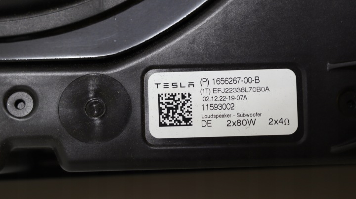 фото №10, Tesla модель y 2020 25 динамик сабвуфер автомобильный 80w 2x4ohm 1656267-00-b