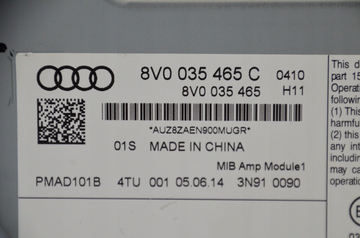 фото №10, Audi a3 8v4 bang olufsen 8v0035382c 8v0035465c