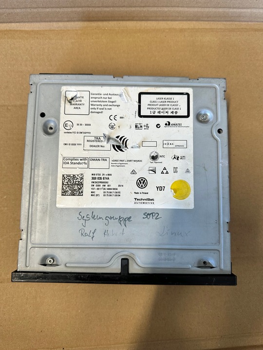 фото №1, Vw golf vii 7 радіо зчитувач карт sd 3q0035874a....