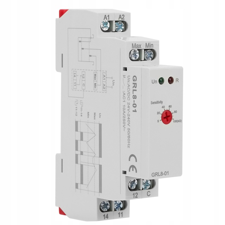 фото №13, Реле контроля уровня жидкости 10a 24–240v ac/dc din