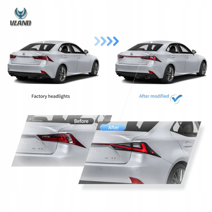 фото №11, Лампы зад ne накладка kpl vland полный led neon тюнинг lexus is iii 3 2013-2020