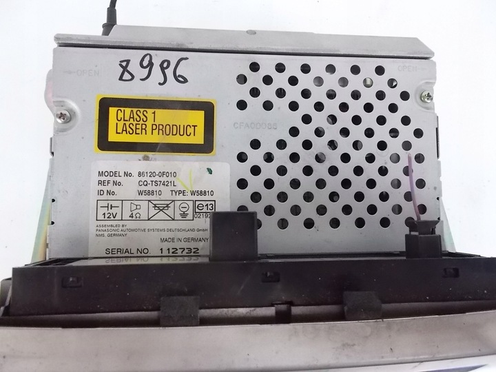 фото №10, Радио + код 86120-0f010 toyota corolla verso ii 2 04-09 2,0 d4d