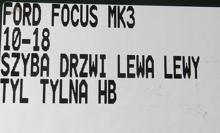 фото №3, Стекло дверь левая левый зад задняя ford focus mk3 10-18 hb