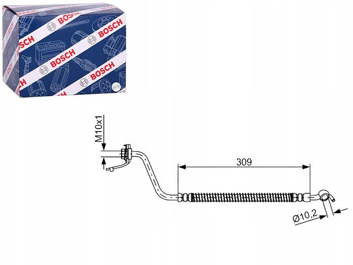 фото №1, Шланг гальмівний гнучкий зад l hyundai santa fe ii 2.2d 2.7