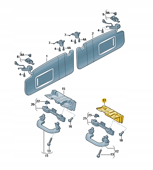 фото №1, Golf v plus кріплення ручки стеля 5m0858687e