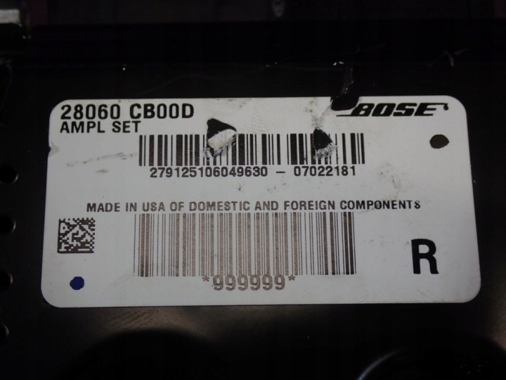 фото №5, Nissan murano z50 02- усилитель bose 28060cb00d 28060 cb00d